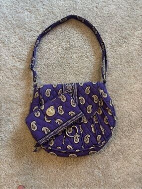 Vera Bradley “Maggie” Bag & Wallet Set - Simply Violet Paisley